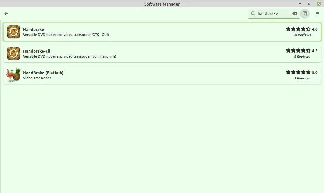 Install Handbrake in Linux Mint