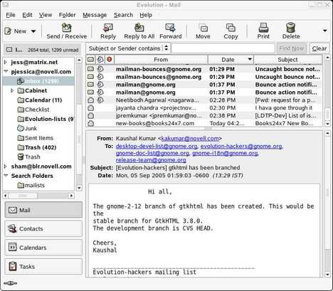 Evolution email client review