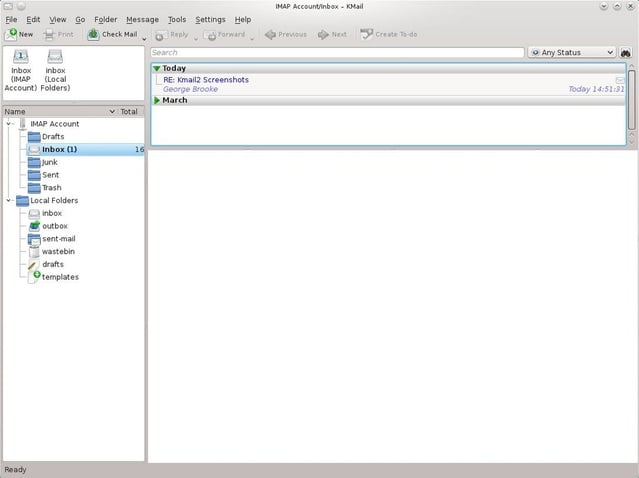 KMail linux email client review