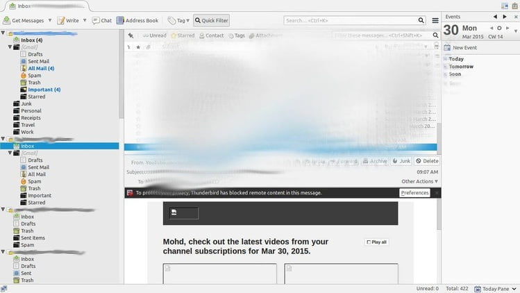 Thunderbird email client for Linux