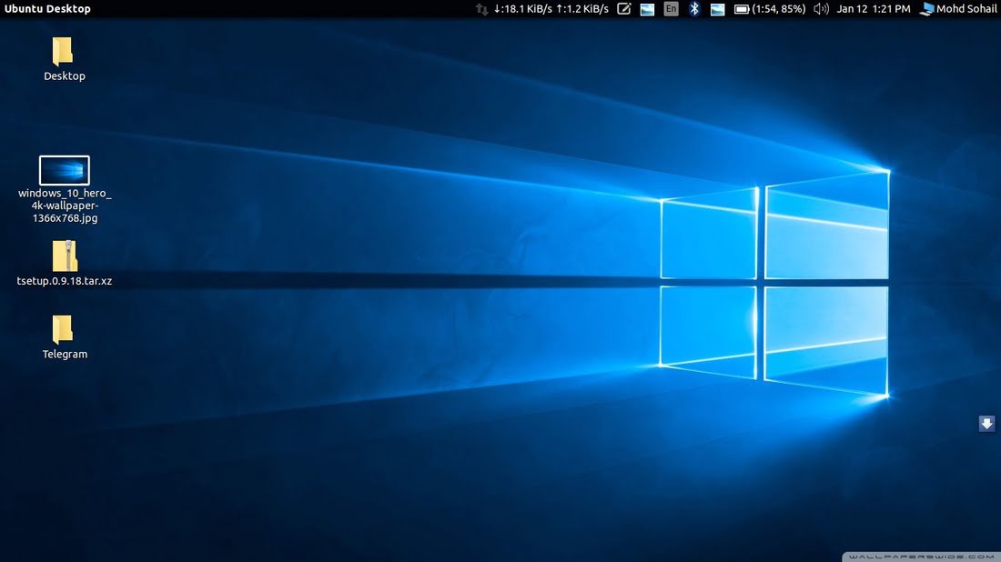 Windows 10 like ubuntu desktop