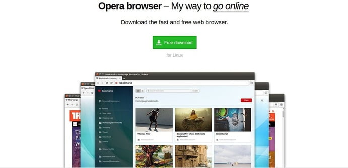 download & install opera for Linux