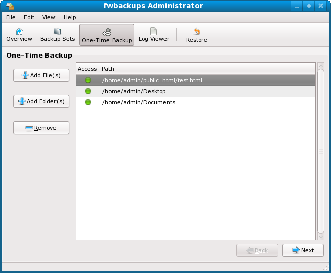 fwbackups linux backup app