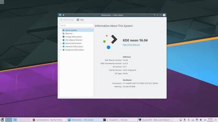 hardware info in kde neon