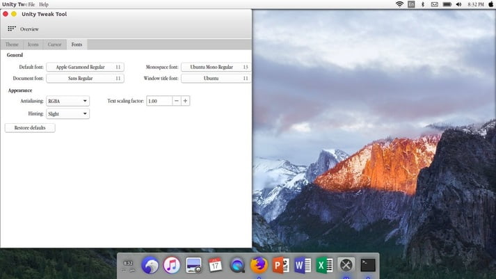 install mac os x font in ubuntu