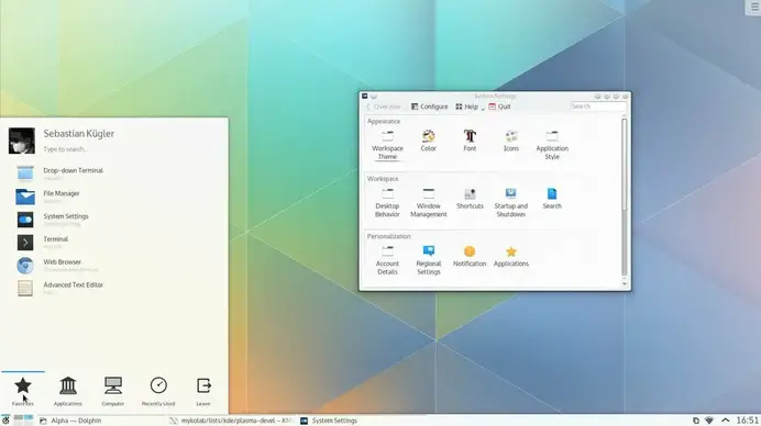 plasma 5.0 screenshot