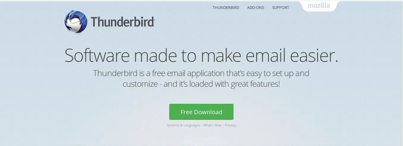 thunderbird linux email client