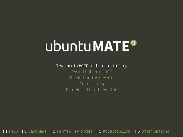 ubuntu mate 17.04 boot menu screen