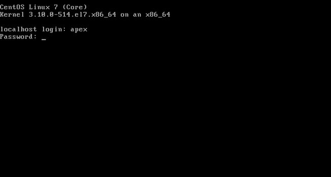 centos 7 login screen