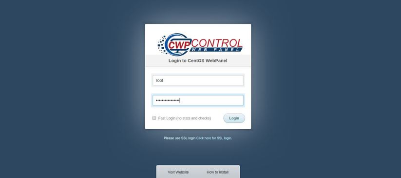 cwp login page