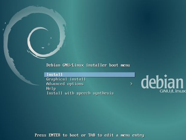 debian boot menu