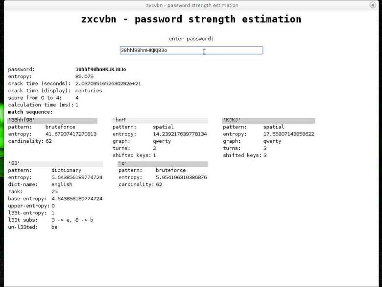 estimate password strength tool