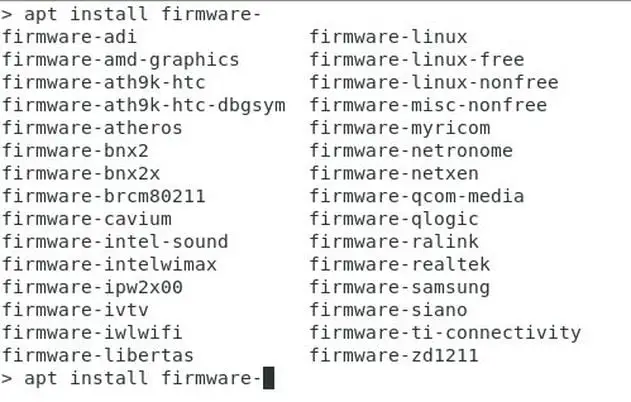 install firmware in debian