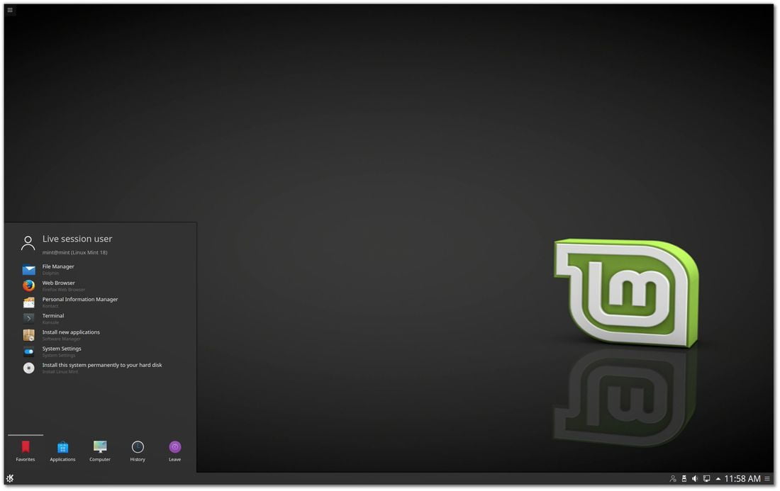 linux mint 18.2 kde