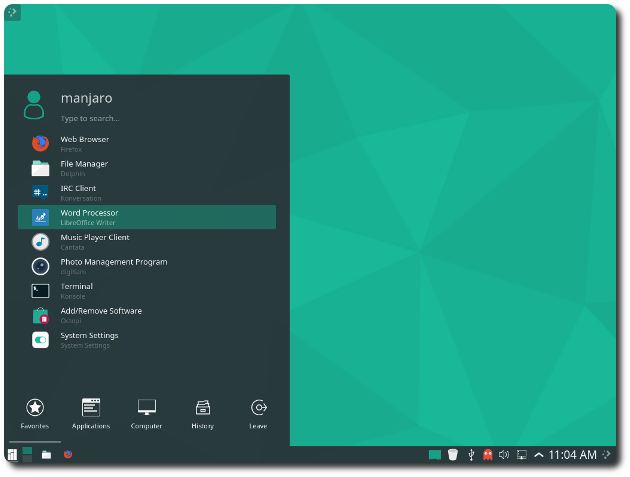 manjaro kde flavor