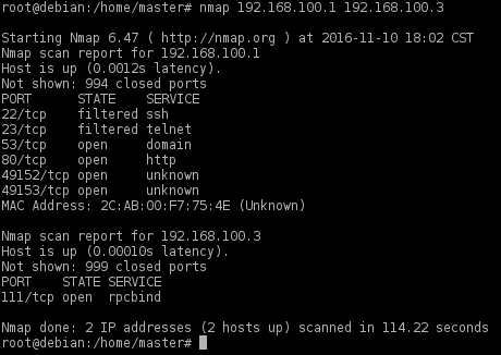 nmap how to scan multiple ip address