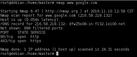 nmap scan host name