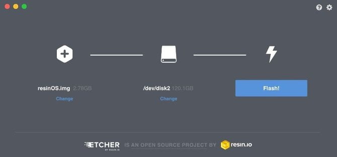 select linux iso to make usb with etcher