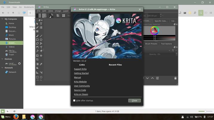 use krita in linux mint