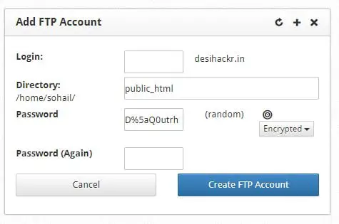 add ftp account