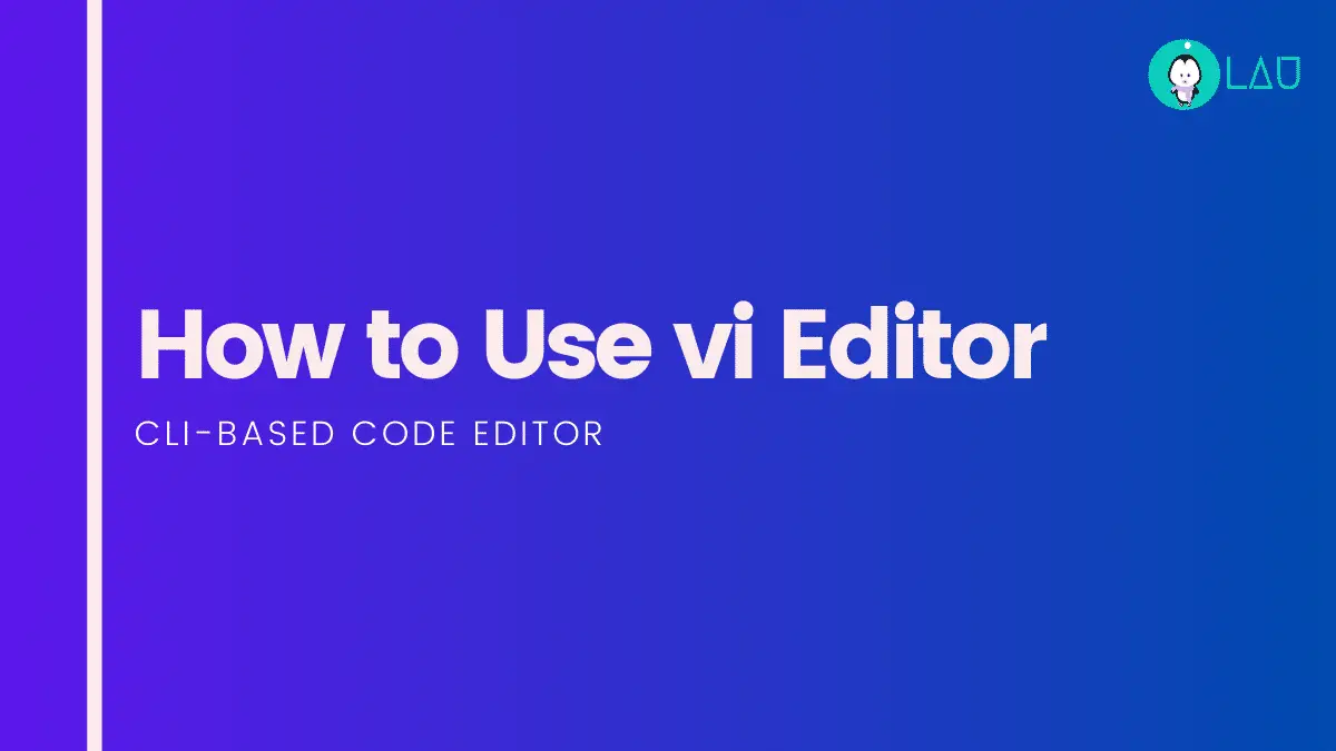 Use vi Editor