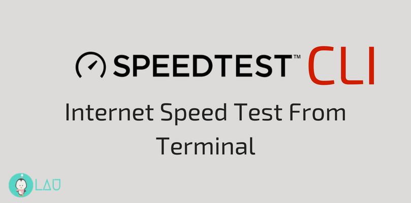 internet speed test in terminal