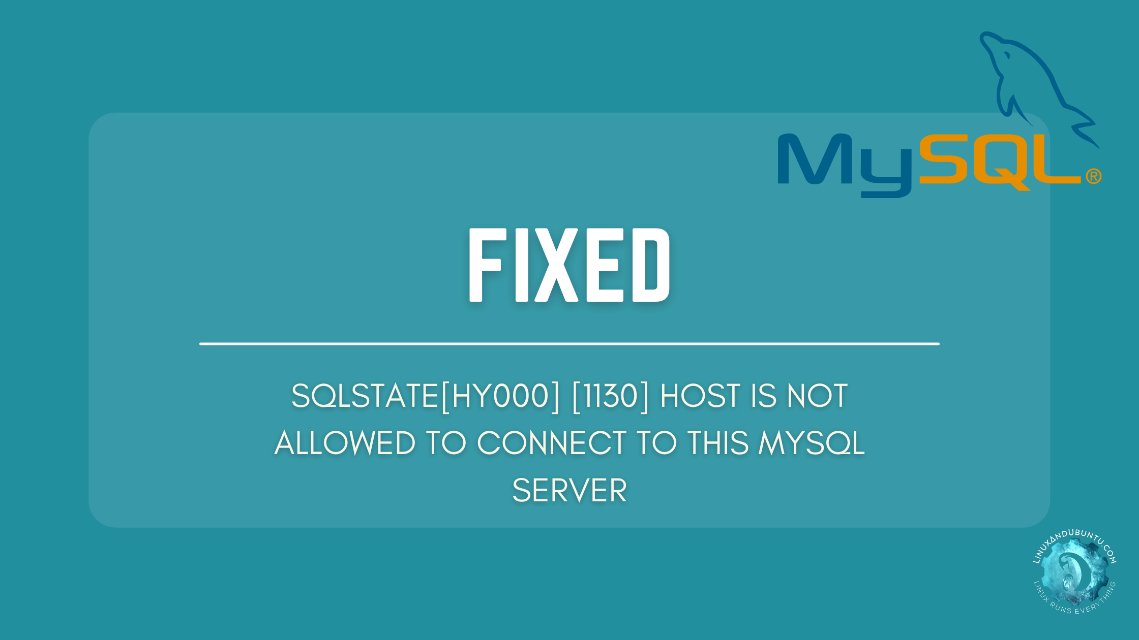 Host is not allowed to connect to this MySQL server